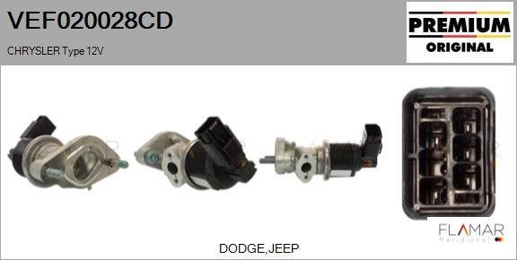 FLAMAR VEF020028CD - Клапан возврата ОГ abcparts.ee