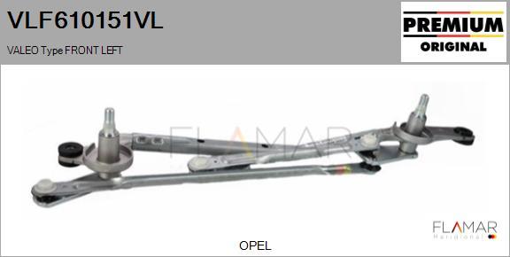 FLAMAR VLF610151VL - Система тяг и рычагов привода стеклоочистителя abcparts.ee