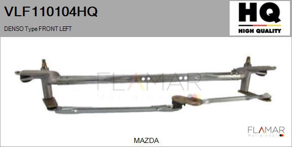 FLAMAR VLF110104HQ - Система тяг и рычагов привода стеклоочистителя abcparts.ee