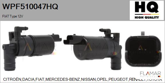 FLAMAR WPF510047HQ - Водяной насос, система очистки окон abcparts.ee