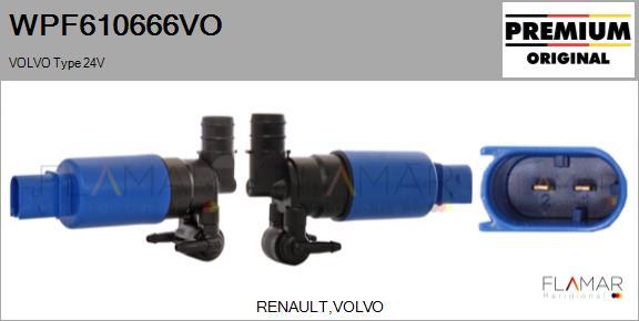 FLAMAR WPF610666VO - Водяной насос, система очистки окон abcparts.ee