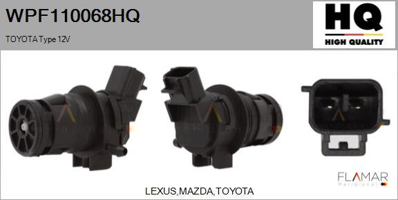 FLAMAR WPF110068HQ - Водяной насос, система очистки окон abcparts.ee