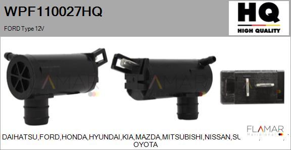 FLAMAR WPF110027HQ - Водяной насос, система очистки окон abcparts.ee