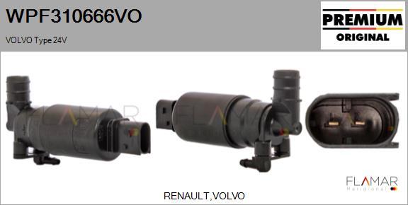 FLAMAR WPF310666VO - Водяной насос, система очистки окон abcparts.ee