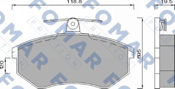 FOMAR Friction FO 488581 - Тормозные колодки, дисковые, комплект abcparts.ee