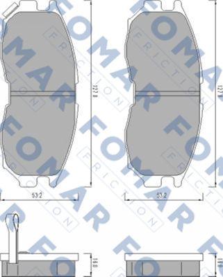 FOMAR Friction FO 479181 - Тормозные колодки, дисковые, комплект abcparts.ee
