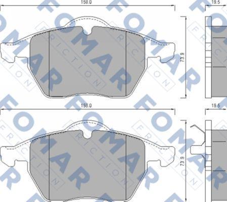 FOMAR Friction FO 625181 - Тормозные колодки, дисковые, комплект abcparts.ee