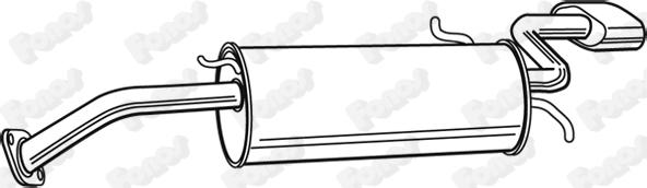 Fonos 22257 - Глушитель выхлопных газов, конечный abcparts.ee