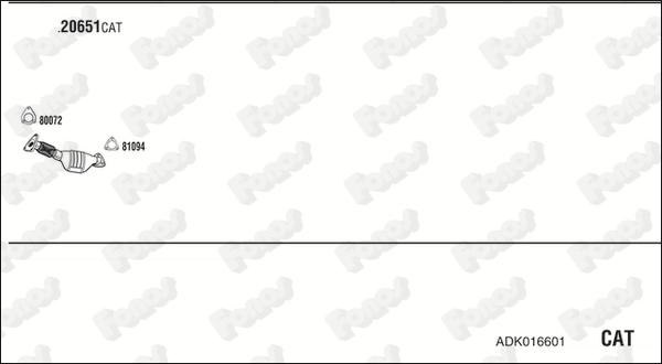 Fonos ADK016601 - Система выпуска ОГ abcparts.ee