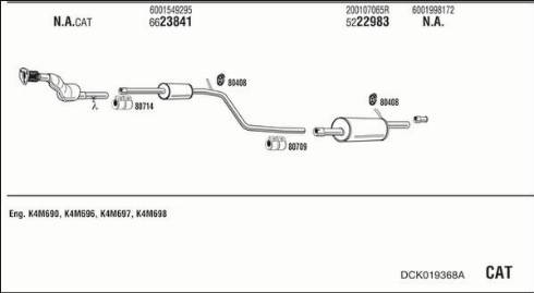 Fonos DCK019368A - Система выпуска ОГ abcparts.ee