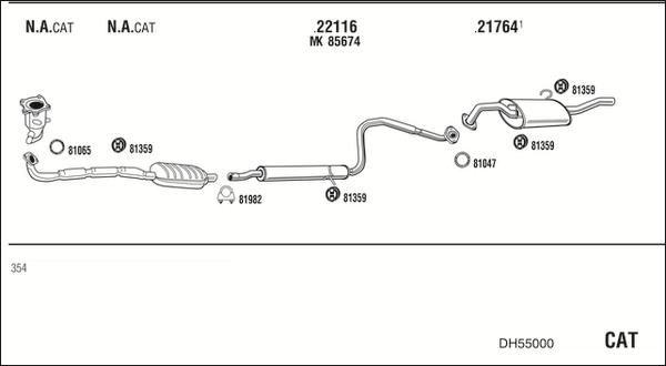 Fonos DH55000 - Система выпуска ОГ abcparts.ee