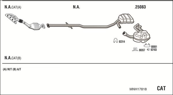 Fonos MNH17818 - Система выпуска ОГ abcparts.ee
