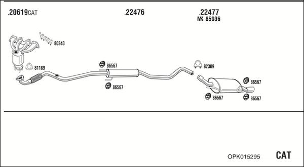 Fonos OPK015295 - Система выпуска ОГ abcparts.ee