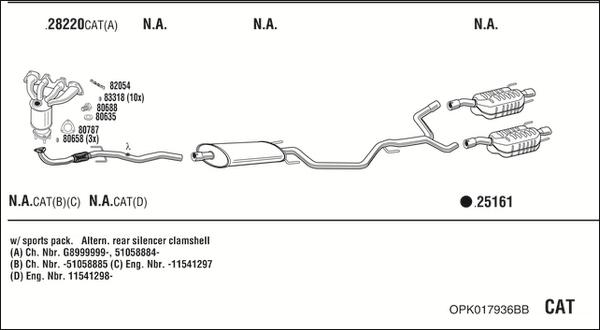 Fonos OPK017936BB - Система выпуска ОГ abcparts.ee