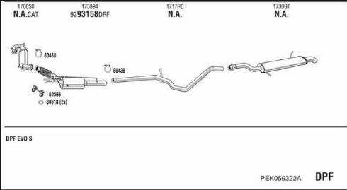 Fonos PEK059322A - Система выпуска ОГ abcparts.ee