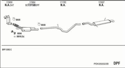 Fonos PEK059322B - Система выпуска ОГ abcparts.ee