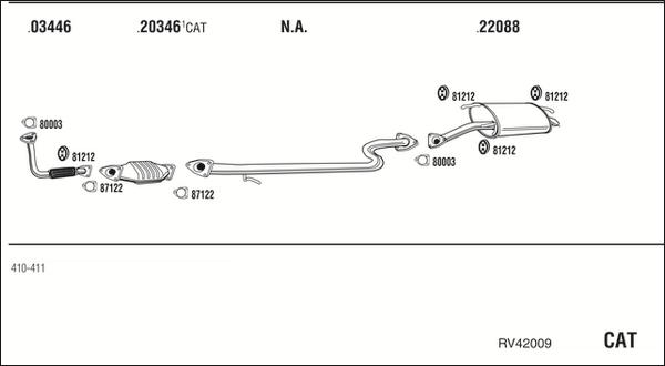 Fonos RV42009 - Система выпуска ОГ abcparts.ee