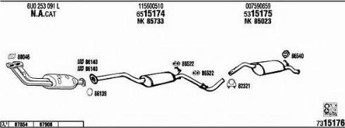 Fonos SK60003 - Система выпуска ОГ abcparts.ee