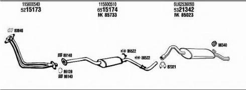 Fonos SK60033 - Система выпуска ОГ abcparts.ee