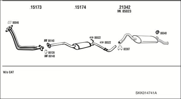 Fonos SKK014741A - Система выпуска ОГ abcparts.ee