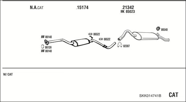 Fonos SKK014741B - Система выпуска ОГ abcparts.ee