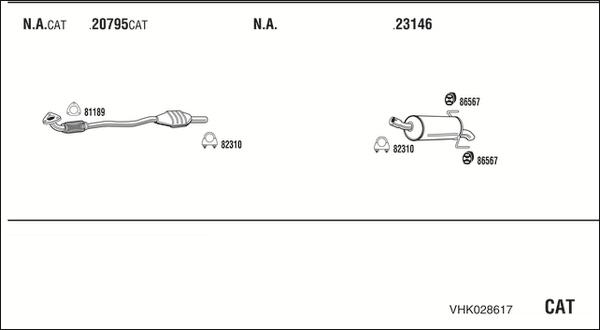 Fonos VHK028617 - Система выпуска ОГ abcparts.ee