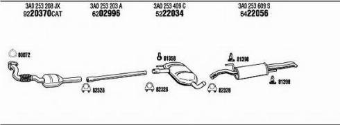 Fonos VW00024 - Система выпуска ОГ abcparts.ee