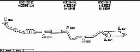Fonos VW21020 - Система выпуска ОГ abcparts.ee