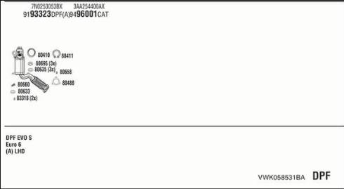 Fonos VWK058531BA - Система выпуска ОГ abcparts.ee