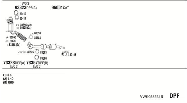 Fonos VWK058531B - Система выпуска ОГ abcparts.ee
