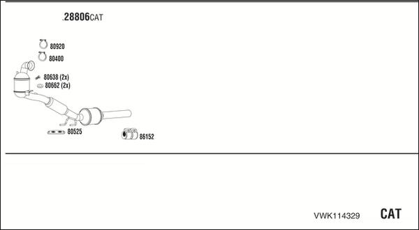 Fonos VWK114329 - Система выпуска ОГ abcparts.ee