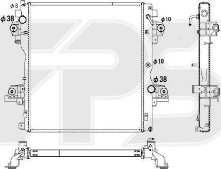 FPS FP 70 A325-X - Радиатор, охлаждение двигателя abcparts.ee