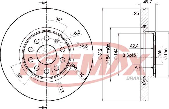 FREMAX BD-5618 - Тормозной диск abcparts.ee