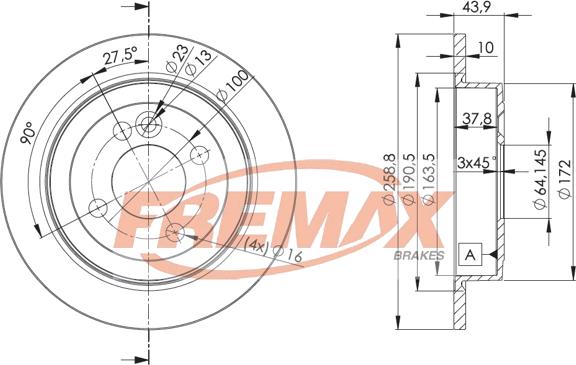 FREMAX BD-8571 - Тормозной диск abcparts.ee