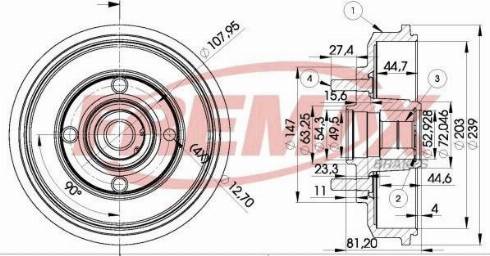 FREMAX BD-8009-KT - Тормозной барабан abcparts.ee