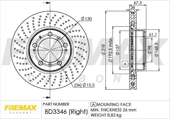 FREMAX BD-3346 - Тормозной диск abcparts.ee