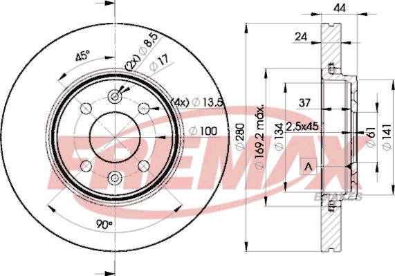 FREMAX BD-7829 - Тормозной диск abcparts.ee