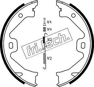 Fri.Tech. 1092.307K - Комплект тормозов, ручник, парковка abcparts.ee