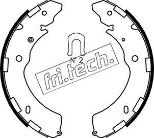Fri.Tech. 1064.181 - Комплект тормозных колодок, барабанные abcparts.ee