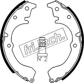 Fri.Tech. 1115.292 - Комплект тормозных колодок, барабанные abcparts.ee