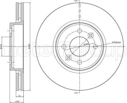 Fri.Tech. BD0540 - Тормозной диск abcparts.ee