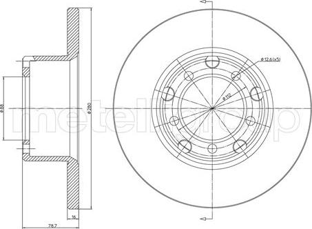 Fri.Tech. BD0041 - Тормозной диск abcparts.ee