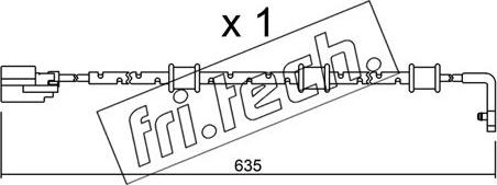 Fri.Tech. SU.323 - Сигнализатор, износ тормозных колодок abcparts.ee