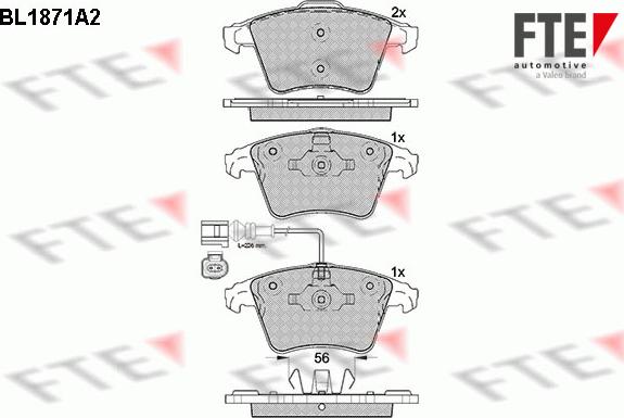 FTE 9010451 - Тормозные колодки, дисковые, комплект abcparts.ee