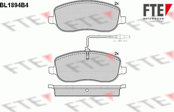 FTE 9010482 - Тормозные колодки, дисковые, комплект abcparts.ee