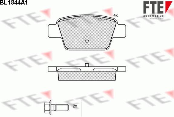 FTE 9010423 - Тормозные колодки, дисковые, комплект abcparts.ee