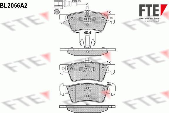 FTE 9010640 - Тормозные колодки, дисковые, комплект abcparts.ee