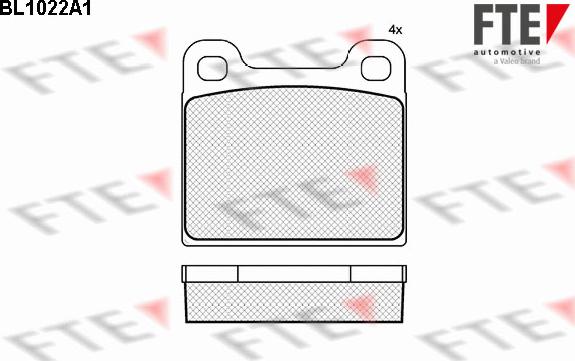 FTE BL1022A1 - Тормозные колодки, дисковые, комплект abcparts.ee