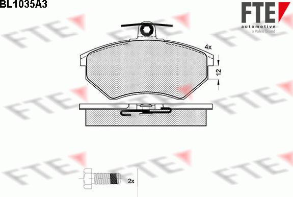 FTE 9010015 - Тормозные колодки, дисковые, комплект abcparts.ee