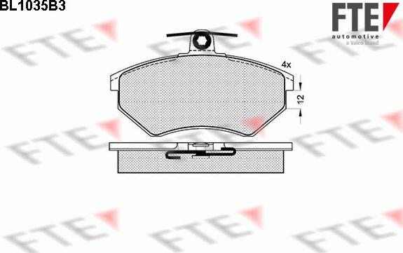 FTE 9010016 - Тормозные колодки, дисковые, комплект abcparts.ee